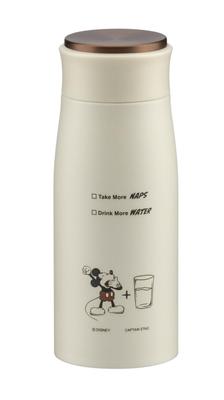 Captain Stag Disney MP Personal Water Mickey Direct Vacuum Insulates for Hot and Cold Bottle, 350ml, Mouse/Rest Design, Drinking, Insulated, Drinks,