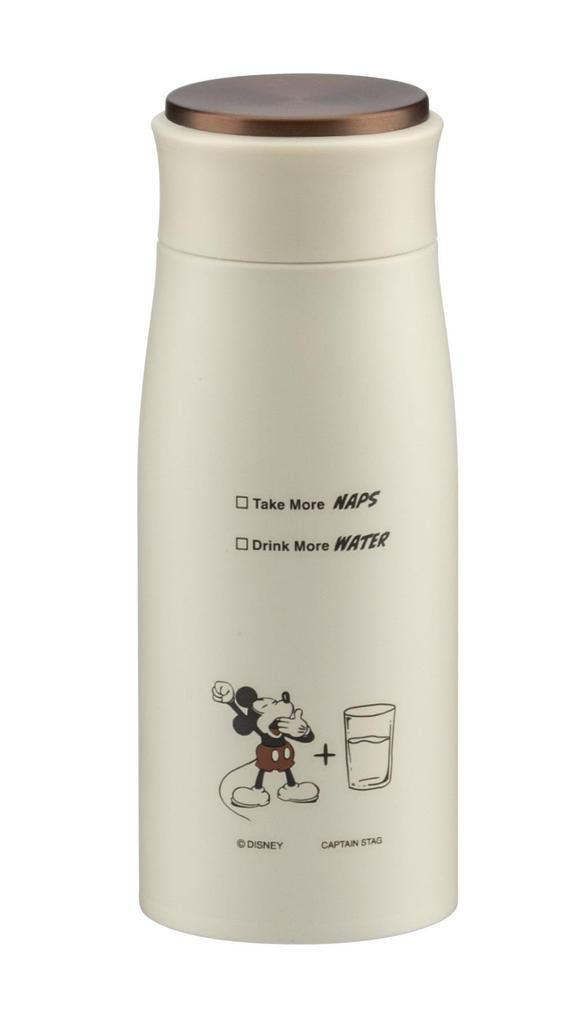 Captain Stag Disney MP Personal Water Mickey Direct Vacuum Insulates for Hot and Cold Bottle, 350ml, Mouse/Rest Design, Drinking, Insulated, Drinks,