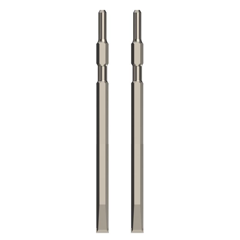 Hexagonal 0810 Jackhammer Chisels: Pointed & Flat Alloy Chisels 17x260mm