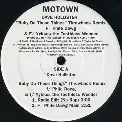 12-Zoll-Schallplatte DAVE HOLLISTER - Baby Do Those Things (Throwback Rem DHBABYPROMO Motown 2002 US Rap & Hip-Hop/R&B Gebraucht