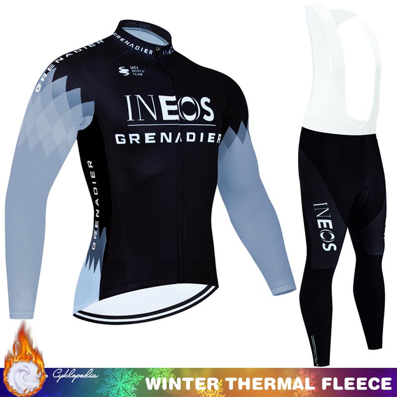 Herren Radsportanzug Winter Thermofleece Trikot MTB Mann Kleidung INEOS Tricuta Trikot Hose Set Träger 2026 Rennrad Uniform Mann