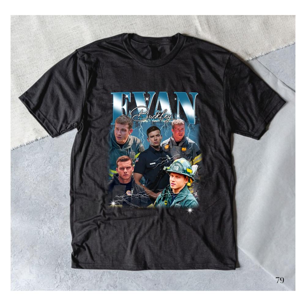 

Evan Buckley 911 TShirt TV Show Graphic Tee Unisex S5XL Unisex T-Shirt L