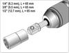 SDS Plus Adapter für 1/4'', 3/8'', 1/2'' Stecknüsse - Yt-04686