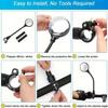 Bicycle Mirror Bike Handlebar Rearview Mirror Rotatable and Adjustable Wide Angle Rear View Shockproof Convex Mirror Universal