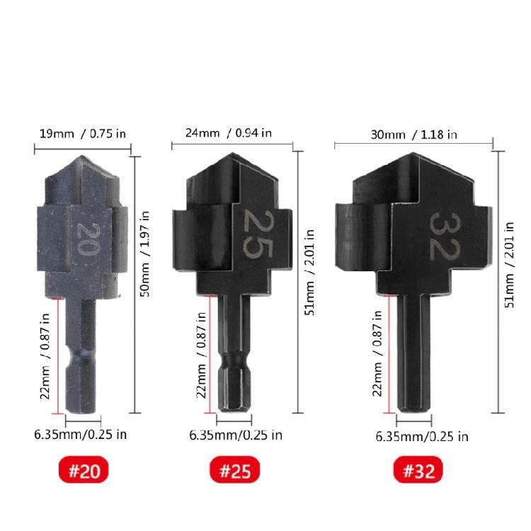 Professional 40Gr Steel Lifting Stepped Drill Bit Hexagon Shank Parts Tool for Accurate Pipe Reaming & Expansion Tasks