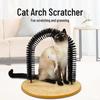 Arco Arranhador para Gatos e Escova para Esfregar o Rosto