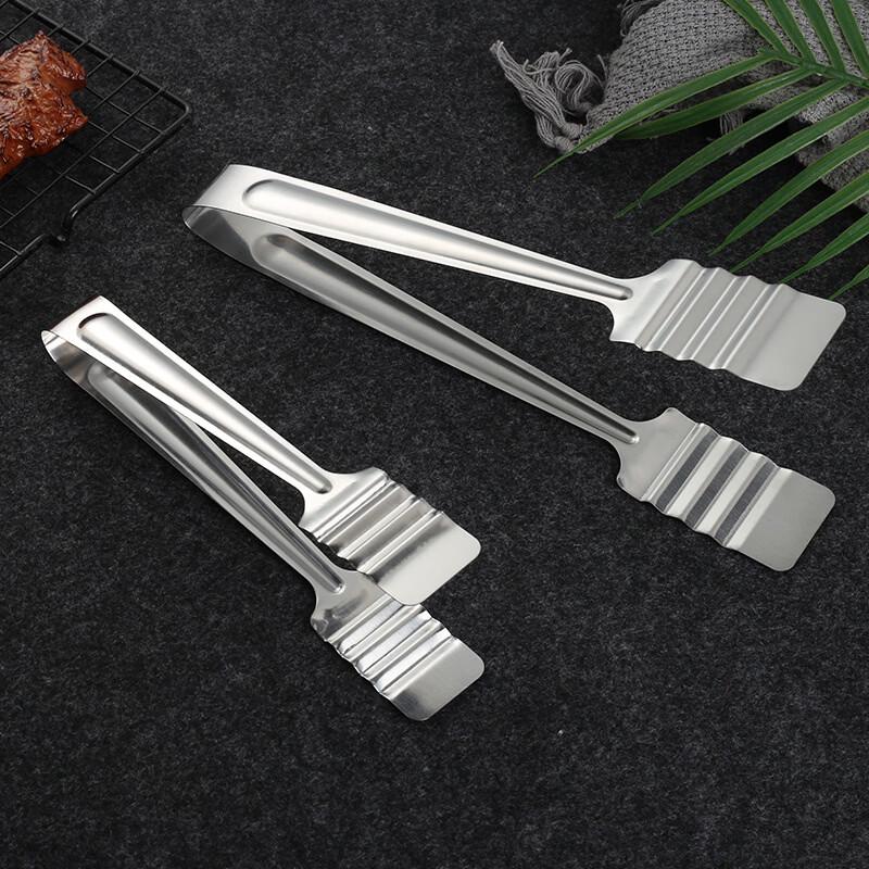 ZISIZ Korean Style Stainless Steel Food Tongs