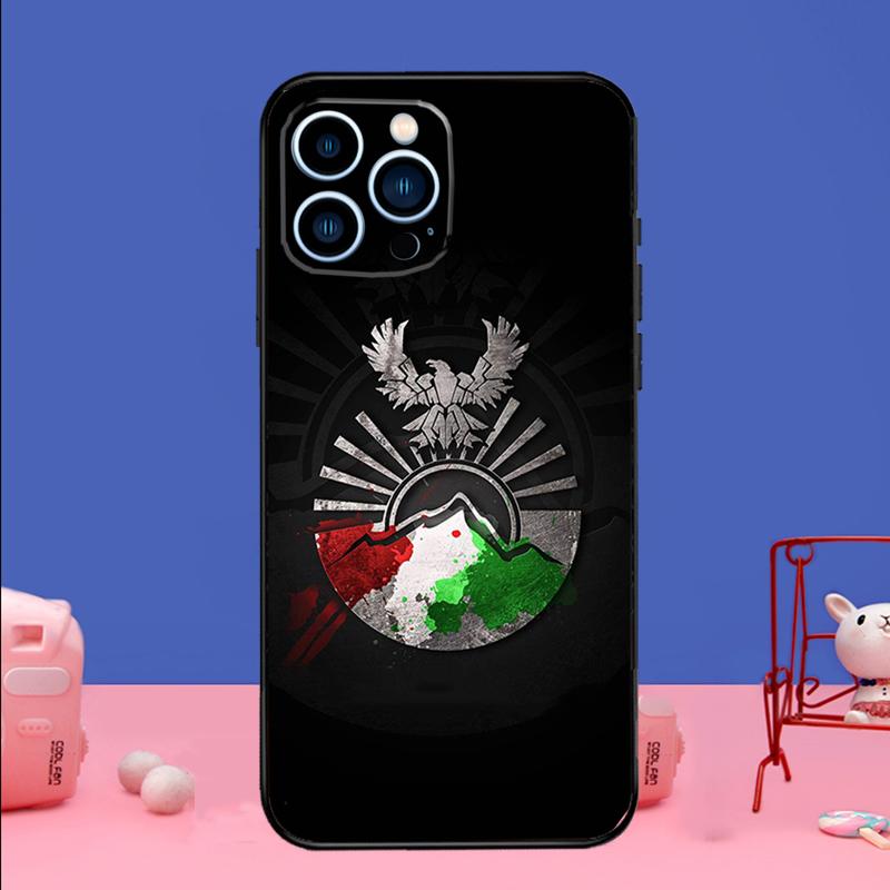 Custodia per Telefono con Bandiera del Kurdistan per iPhone 16 15 14 13 12 11 17 Pro Max Plus 12 13 mini 16e 17 Air Bumper Cover