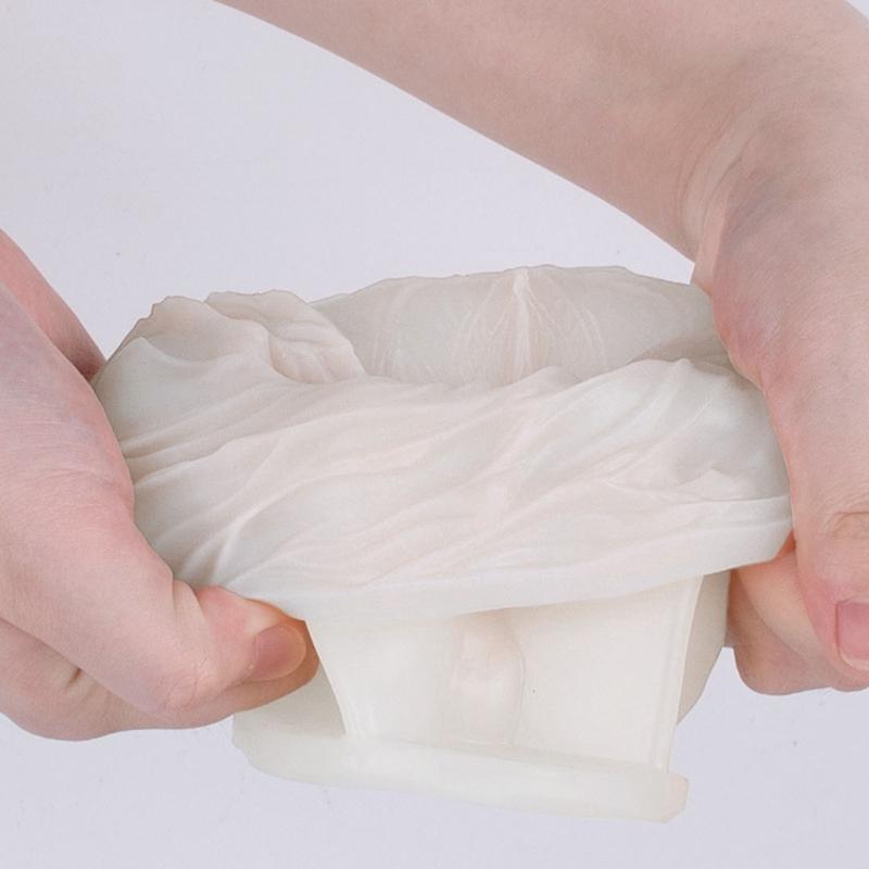 Flower Pillar Candle Molds for Epoxy Resin Candle Soap Embossed Flower Cylinder Shape Silicone Molds for Home Decoration