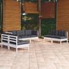 7-piece Garden Set with Cushions Solid Pine Wood