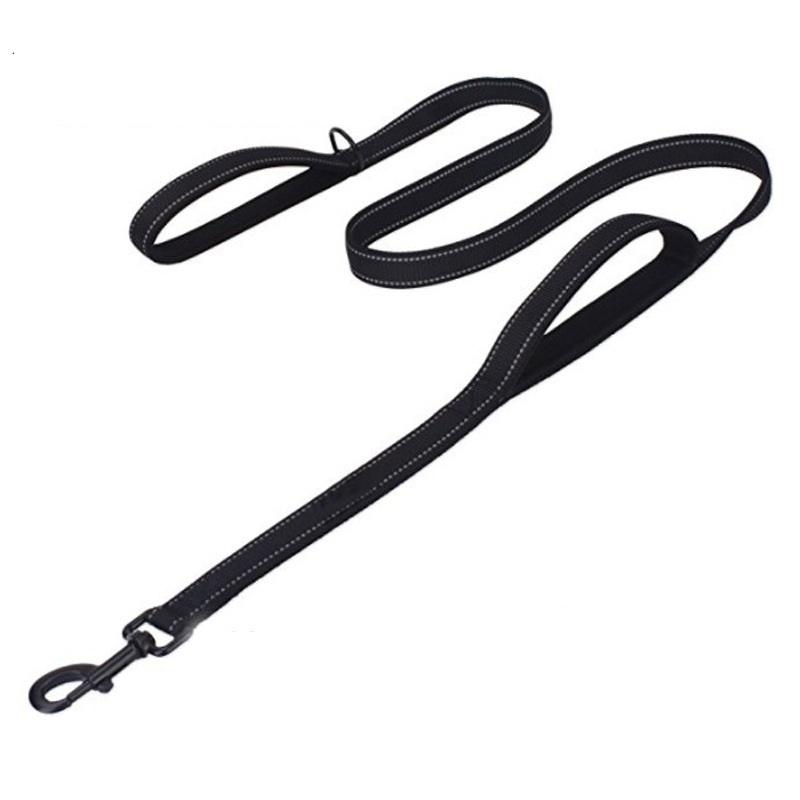 

Классический поводок для собак из нейлона с двумя ручками, светоотражающий, для обучения ходьбе, поводок для щенков с двумя ручками, прочный, для средних и больших собак 150cm