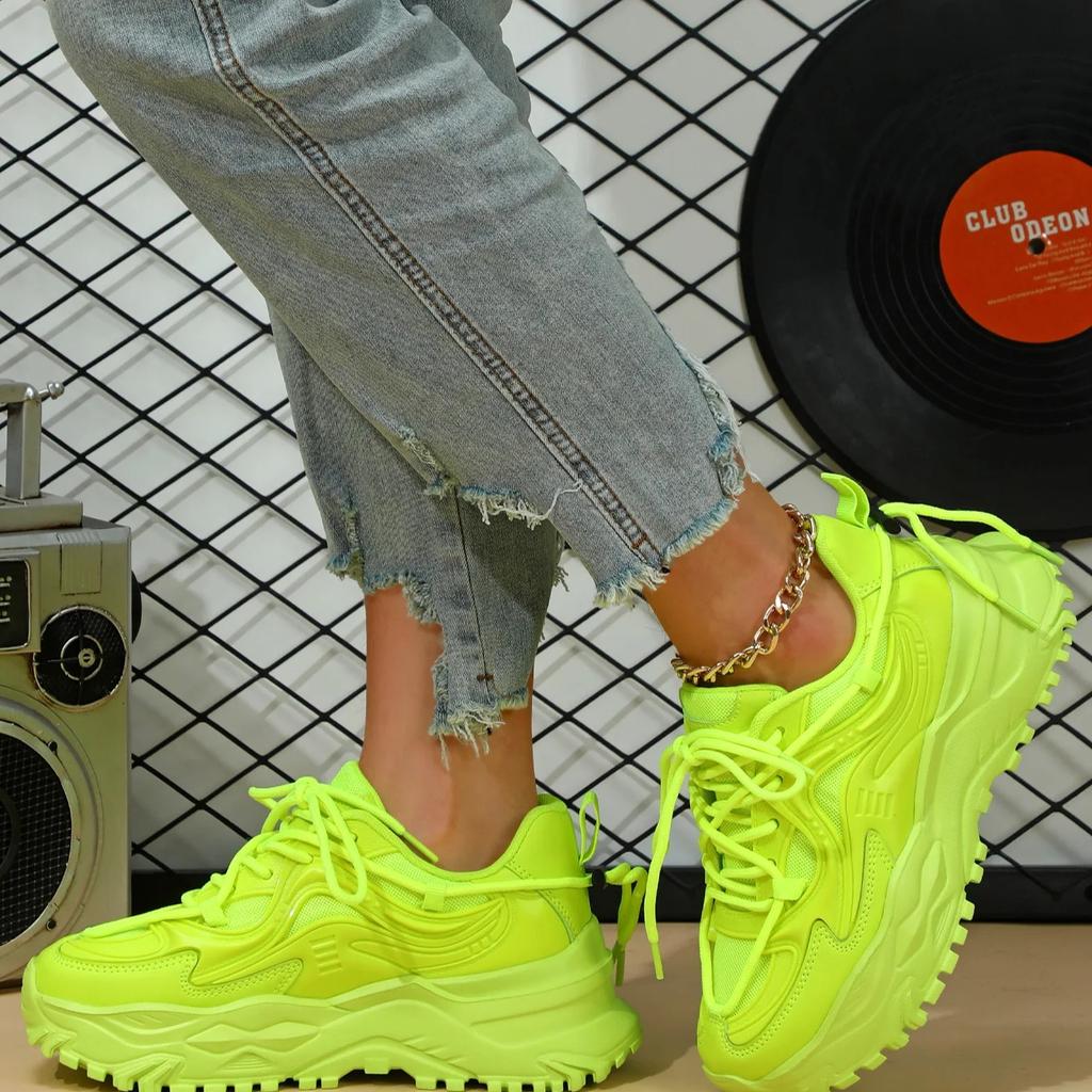 Chunky Sneakers Fashion Running Sports Shoes Women Platform Shoes Men Breathable Casual Sneakers Thick Sole Outdoor Footwear