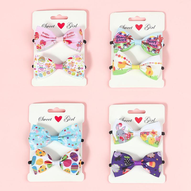 

2 шт., милые кроличьи яйца, эластичные ленты для волос для девочек и детей, детские резинки для волос, аксессуары для волос принцессы, детские головные уборы