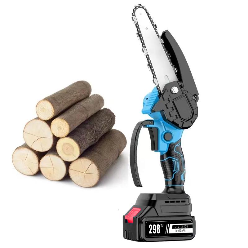 Drujba electrică cu lanț de 8 inch, portabilă, pentru tăiat copaci, lemn, pentru grădinărit, scule electrice, compatibilă cu baterie Makita 18V