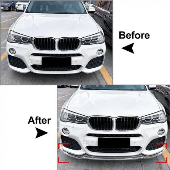 For BMW X3 F25 X4 F26 M Sport 2014-18 Front Bumper Lip Spoiler Splitter Body Kit