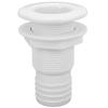 Marine Through Hull Fitting 2in White ABS Plastic Hose Coupler Drain Outlet Accessory