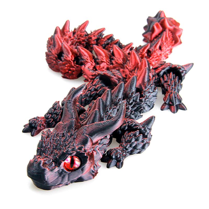 1 Piece Desk Ornament Toy New 3D Print Akatsuki Magic Dragon Model Multi-Joint Movable Creative Table Home Decoration Gift