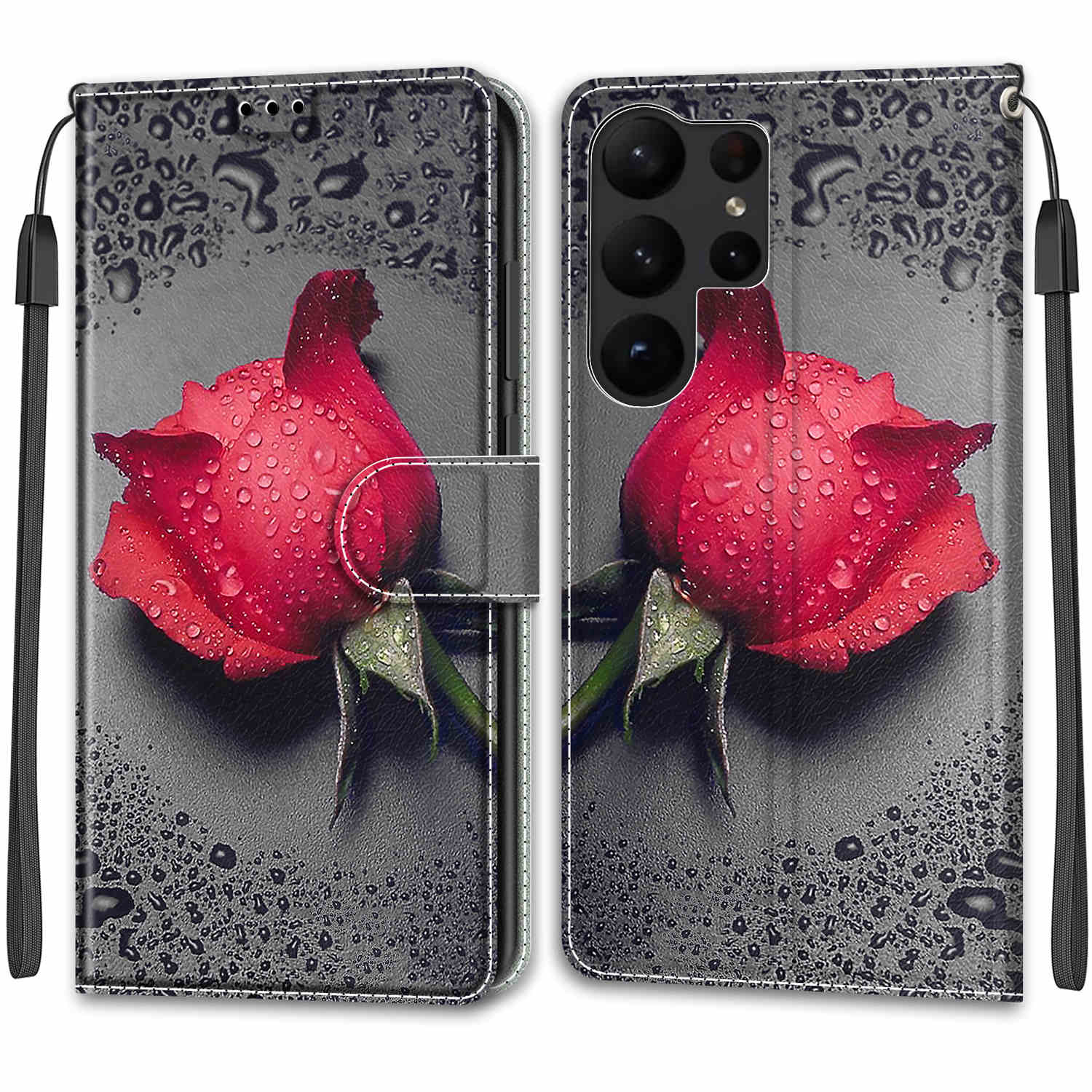 

Розкішний розписний шкіряний чохол Wallet Book Style Protective Cover для Samsung Galaxy S25 S24 S23 S22 S21 Ultra Plus S24FE S23FE S20 S10 S9 S8 S7 Samsung Galaxy S24 Ultra