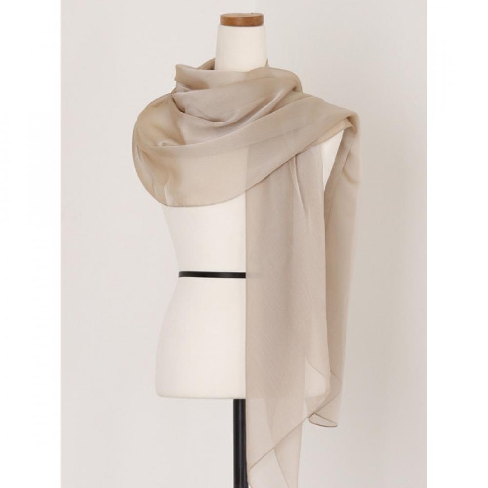 Shop Women Solid Chiffon Long Scarf Beige Plc Wsc 0728