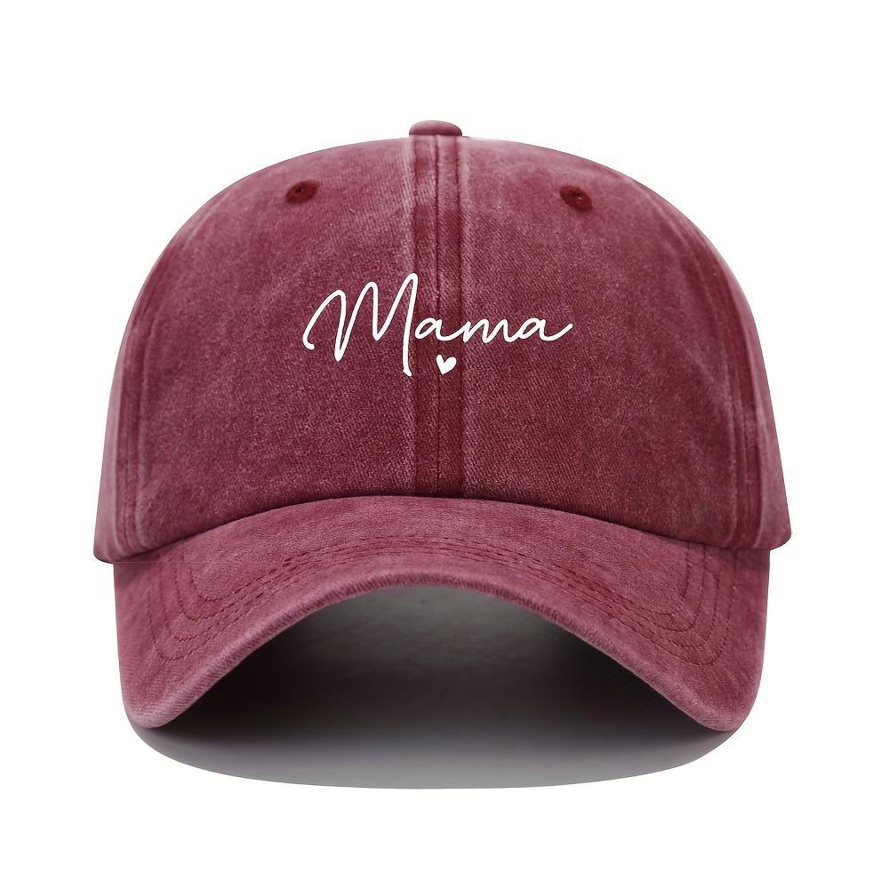 Mom loves patterned printed baseball caps, retro and fashionable women's dad hats, outdoor soft top sports hats