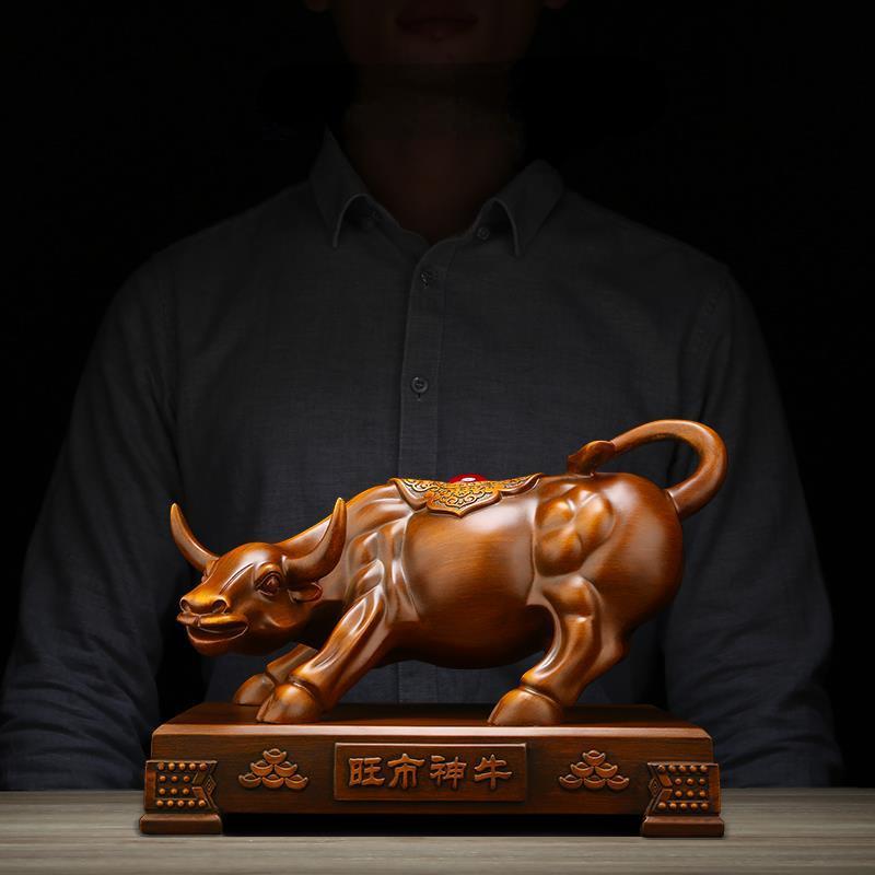 Wangshi Red Bull Ornaments Attract Wealth Wall Street Bull Office Decorations Tv Cabinet Wine Cabinet Decor