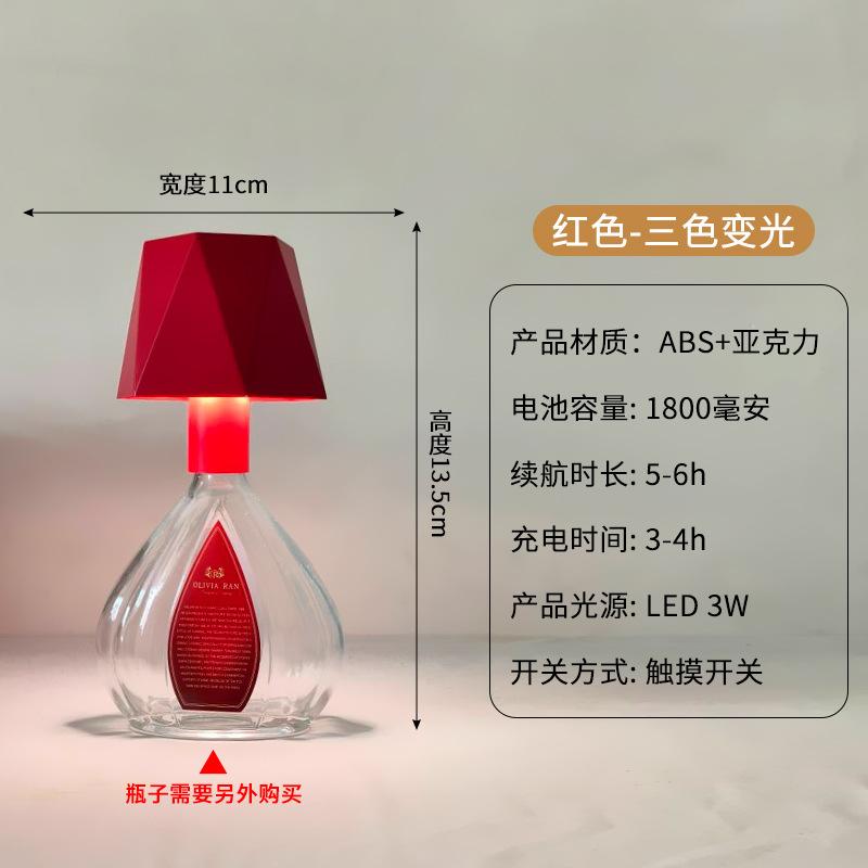 Tall Metal Desk Lamp Wine Headlamp Bar Clear Bar Cafe Ambient Light Mushroom Lamp Ambient Desk Lamp Bud Lamp