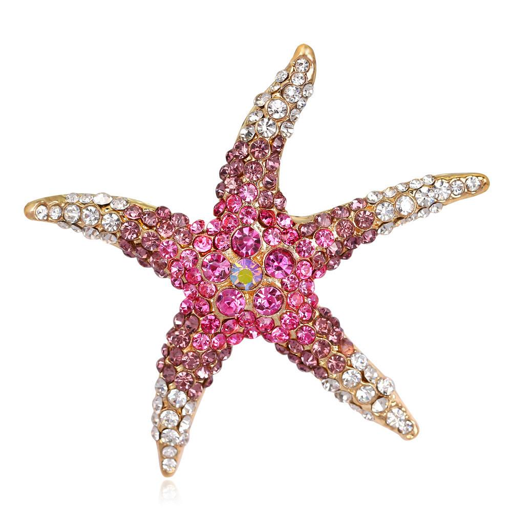 Fashion Star Shape Brooch With Alloy Material For Women Winter 2023
