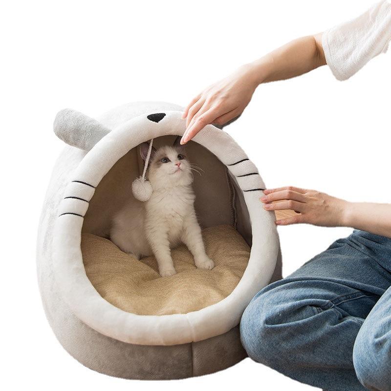 Cat Nest Semi-enclosed House Kennel Removable Cat Bed Pet Supplies