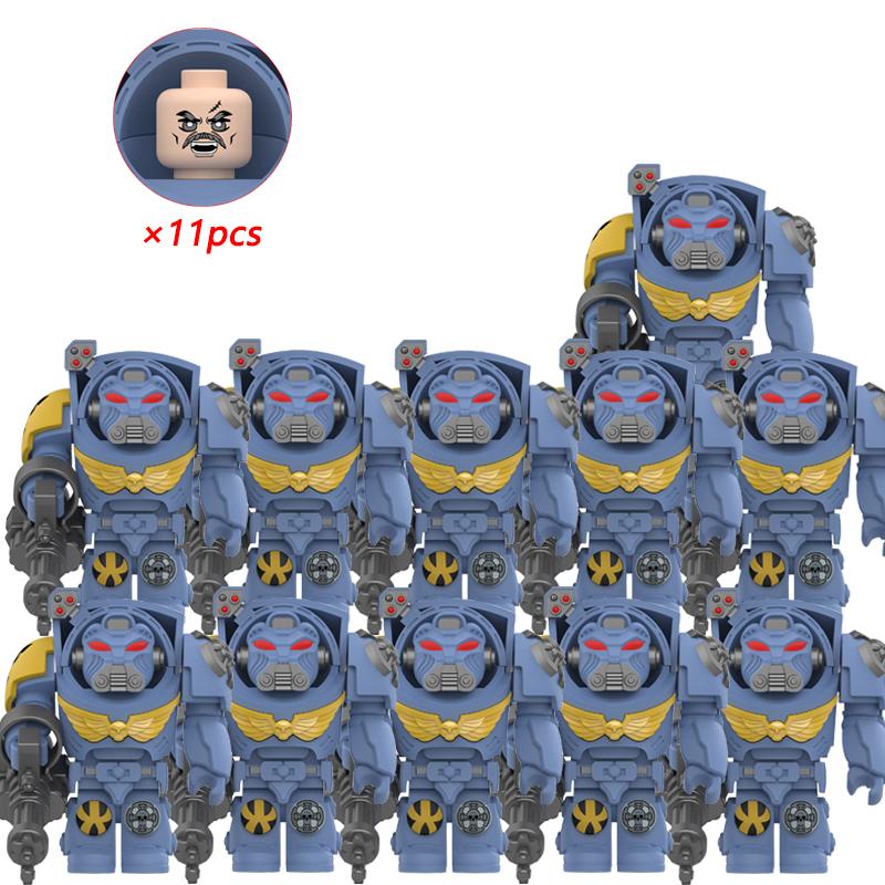 11pcs NEW Knights War Angels Ultramarines Templars War Soldiers Mini Action Figures Model Kids Toys Gift
