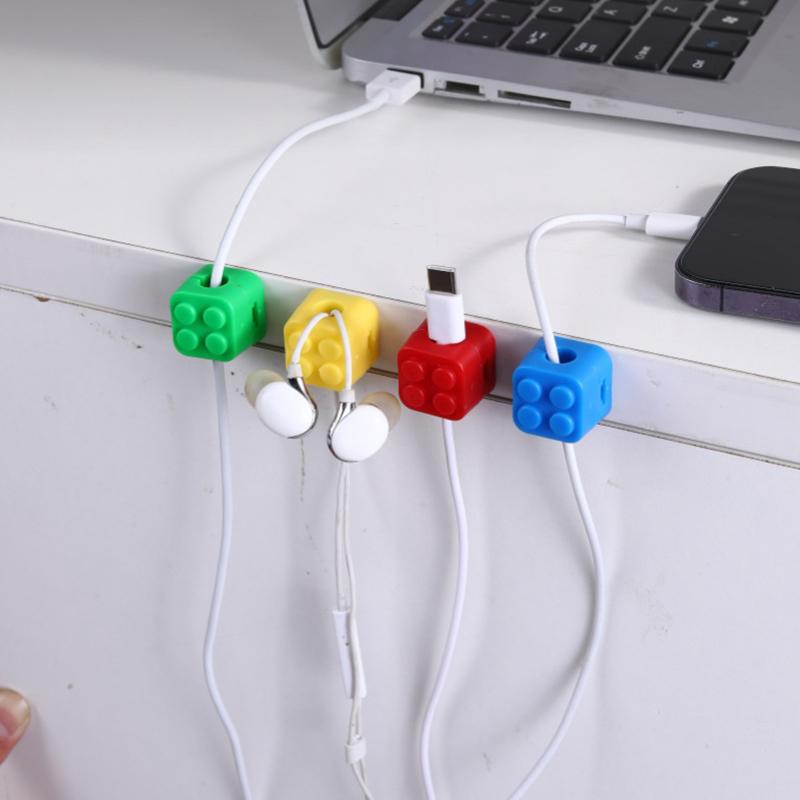 6Pcs Color  Magnetic Cable Organizer Holder Adhesive Wire Keeper Cord Cable Clips For Home Office Under Desk Management