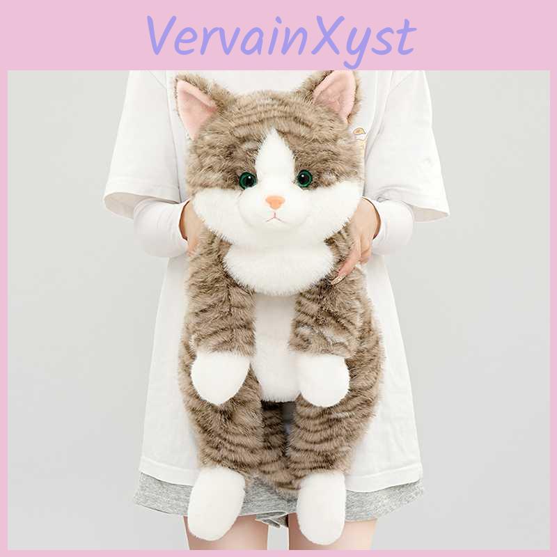 Peluche Gatto Realistico Carino Con Cotone PP Morbido Per Regalo di Compleanno per Bambini