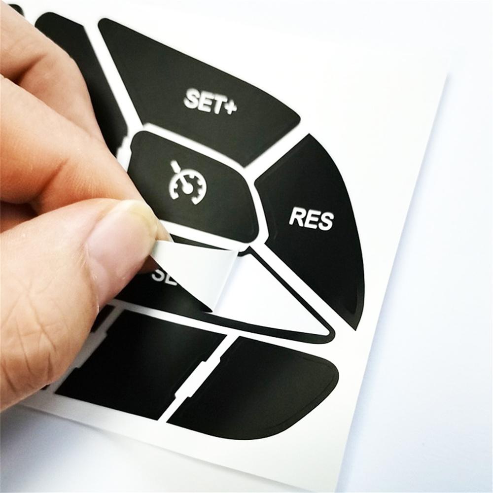 For 2016-2022 Dodge Charger Steering Wheel Button Repair Decal Sticker Set Black