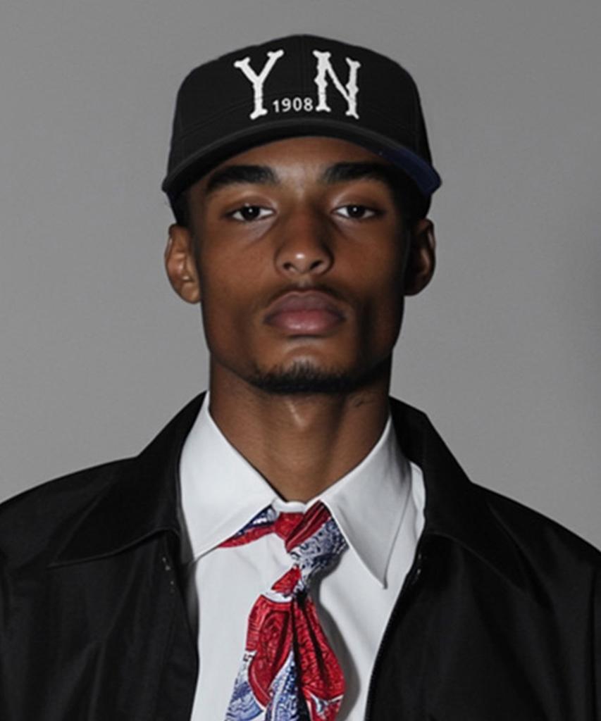 BEYOND CLOSET [Collection Line] Hand-Printed Washed Cotton Military Cap Black