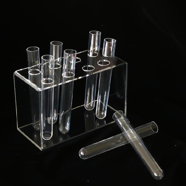 Acrylic Test Tube Vase Set With Stand, Showcases Multiple Bouquets Decoration Unique Present (8/12Pcs Tubes)