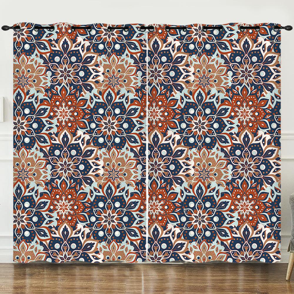 Perdele Perdele Boeme Perdele Blackout cu Imprimare Digitală Dormitor Fără Găurire