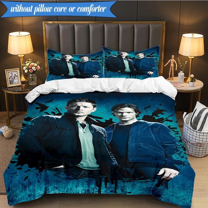 Super-natural Darkness Deliverance 3pcs Bedding set,Ideal for Bedroom, Dormitory,Including Duvet Cover And 2pcs Pillowcases,Fan Gifts