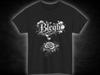 Blegh Rose T-Shirt | Gothic Calligraphy, Vintage Tattoo Style