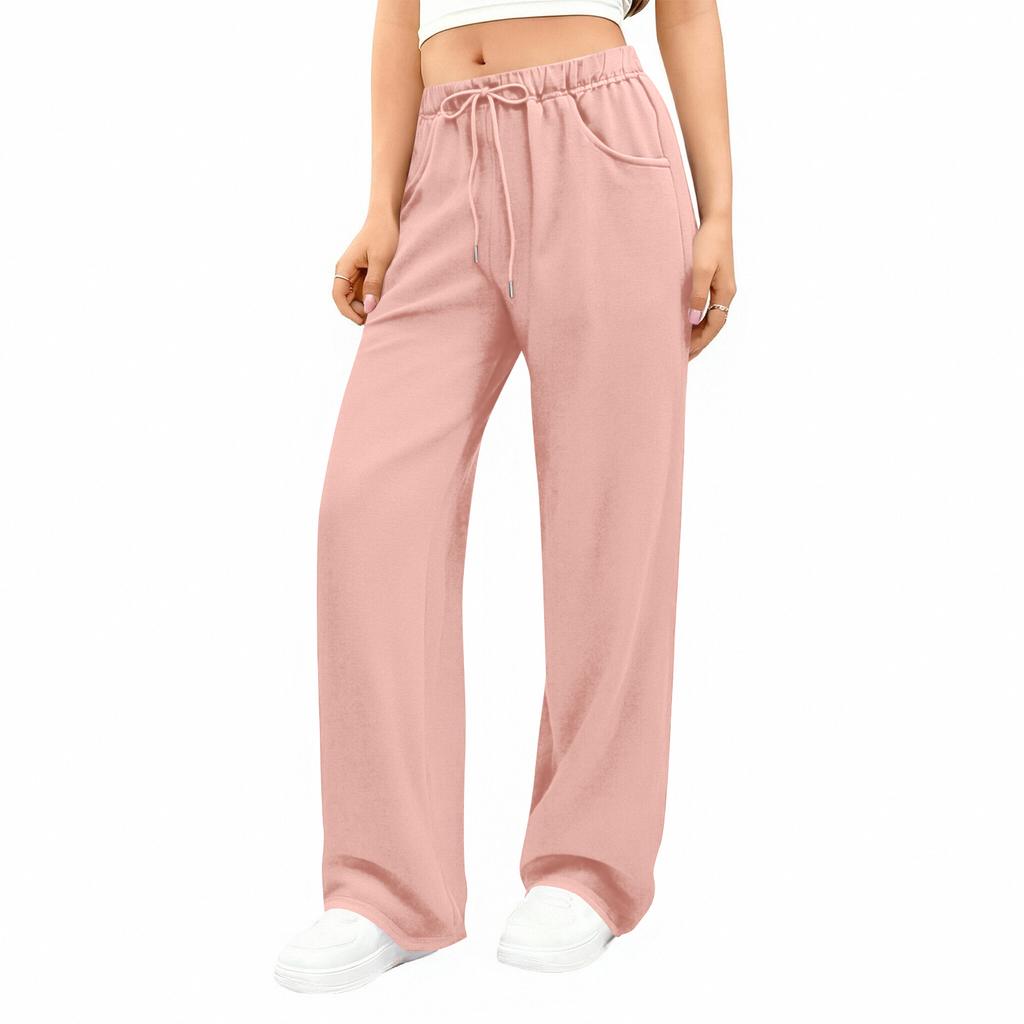 Women's Wide-leg Athletic Pants, Loose Straight-leg Casual Pants, Athletic Jogging Pants