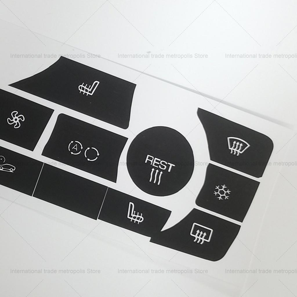 AC Climate Control Button Stickers Decals Repair Kit For BMW E90 E92 E91 323i 325i 328i 335i 2006-2011 Car Accessories