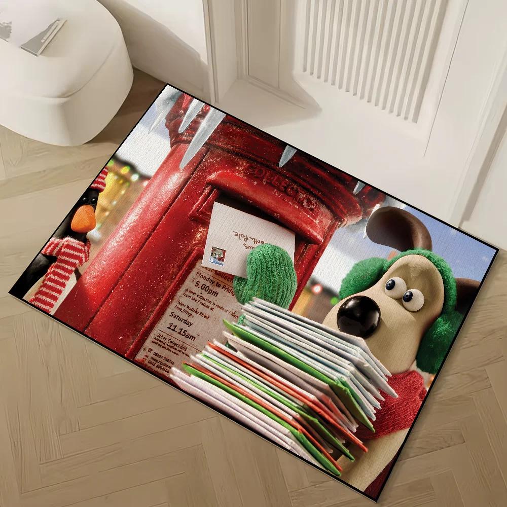 Kreslený W-Wallace G-Gromit Pes Rohožka Vítejte Protiskluzová Podlaha Ložnice Kuchyně Koupelna Balkon Chodba Koberec Domácí Dekorace Koberec