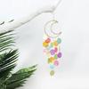 Hanging Shell Moon Wind Chimes Natural Shell Circle Shell Dream Catchers With Crisp Ringtones Home Decoration Shell Pendant