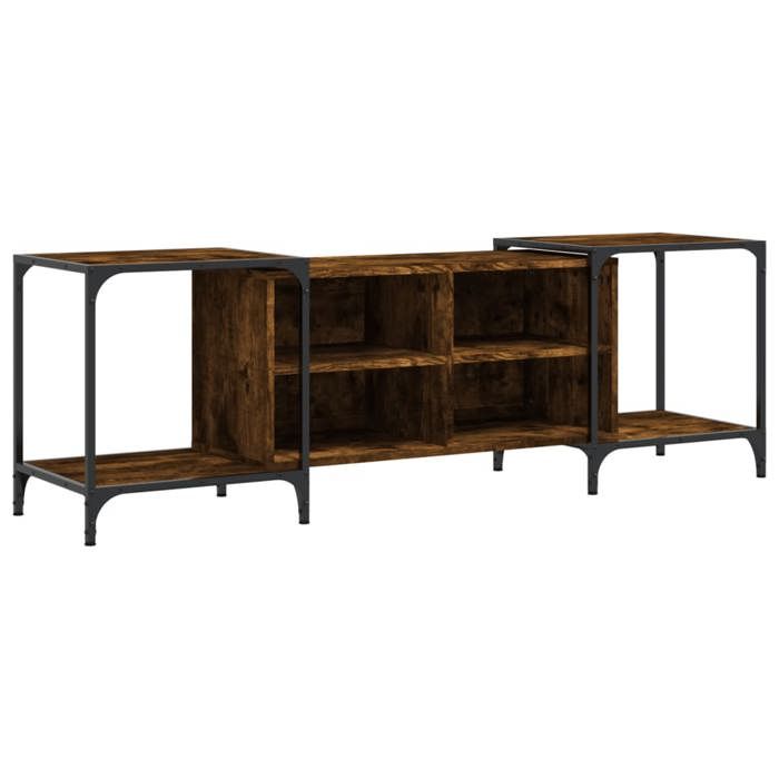 VidaXL Meuble TV chêne fumé 153x37x50 cm bois d'ingénierie 837604
