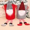 Christmas Faceless Old Man Closing Gift Bag Hanging Leg Christmas Carry Bag Christmas Pack Gift Bag