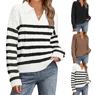Langarmpullover für Damen Herbst Winter Outfits Mode V-Ausschnitt Kleidung Oberteile