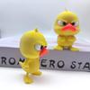 Cute Angry Yellow Duck Costume Statue, Cross Waist and Chest Embracing Angry Yellow Duck Decoration, Halloween Duck