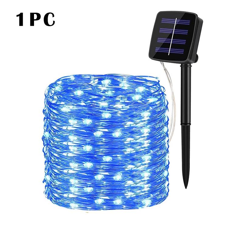 7m/12m/22m/32m Luzes solares externas à prova d'água Fada solar LED Luz de corda com 8 modos Luzes cintilantes para decoração de festa de jardim Casamento