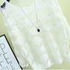 Camisa de Seda de Hielo Top de Protección Solar Hueco de una Pieza con Suéter de Punto Fino Suéter Holgado para Mujer Hueco Ligero y Transpirable