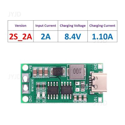 Multi-Cell 2S 3S 4S Type-C To 8.4V 12.6V 16.8V Step-Up Boost LiPo Polymer Li-Ion Charger 7.4V 11.1V 14.8V 18650 Lithium Battery