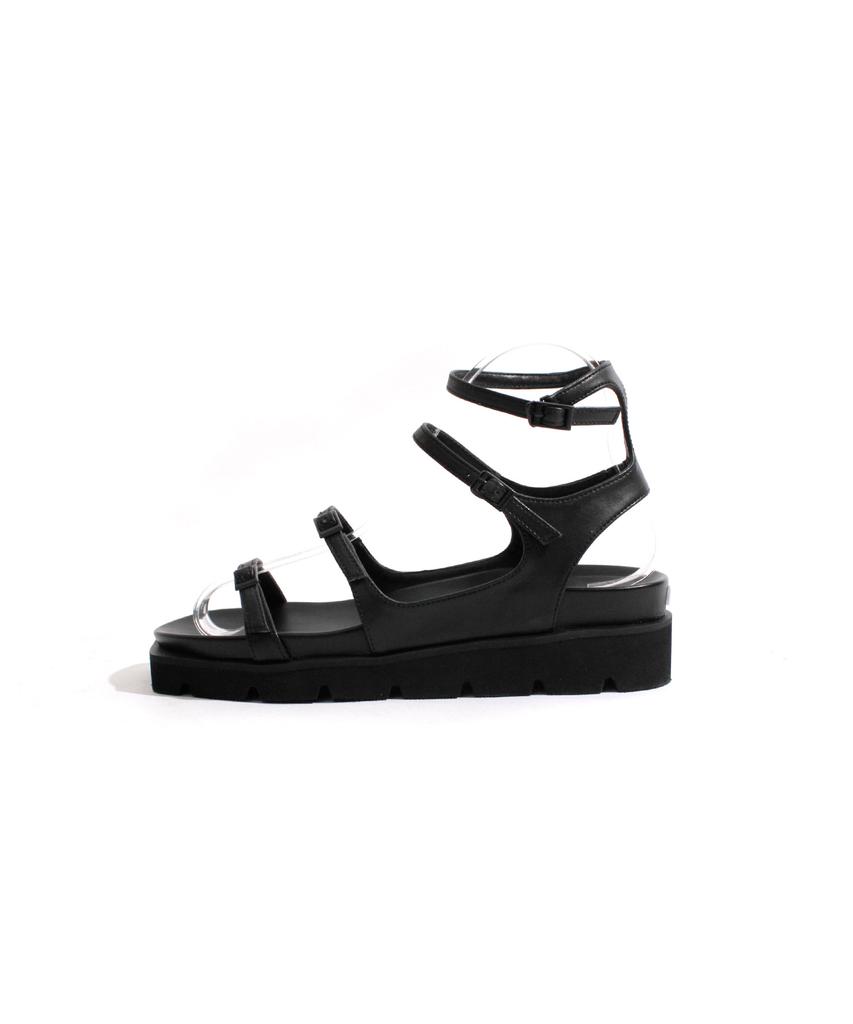 Shoehi Rindsleder Netty Riemen Plateau-Sandalen S2503 (2 Farben)