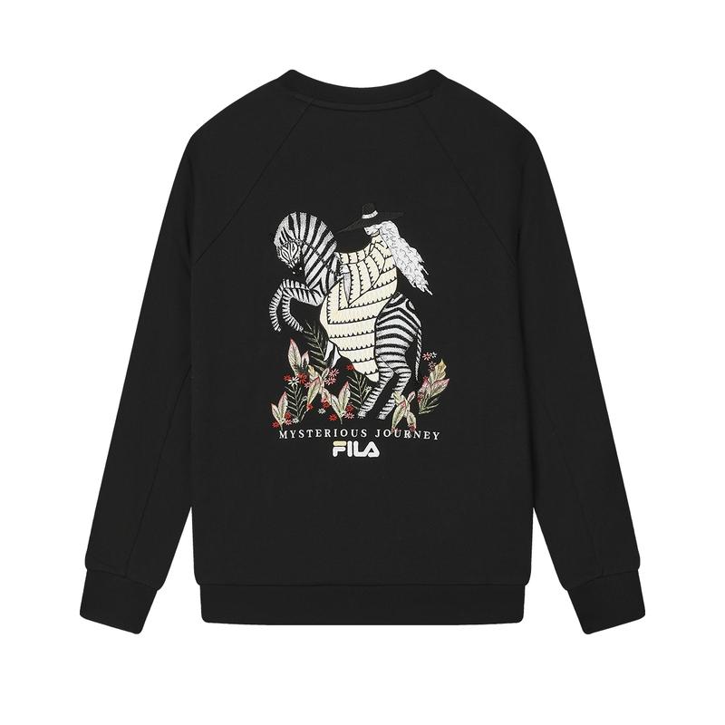 

New FILA Sweatshirts Women s Jet Black F11W438203FBK 170/88A/L